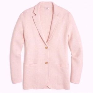 J. Crew Light Pink Textured Sweater Blazer